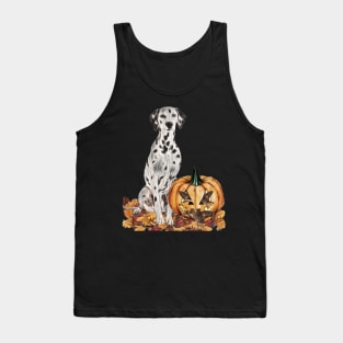 Dalmatian Halloween Scene Tank Top